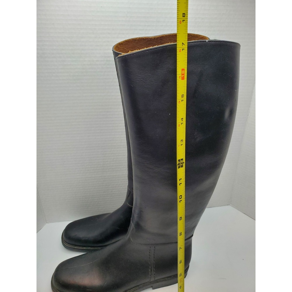 ROMIKA TALL BLACK RUBBER Boots CLOTH LINED Equestrian RIDING BOOTS Womens US‎ 6 - Picture 8 of 14